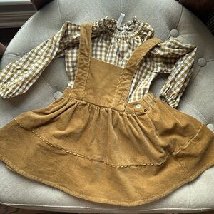Rylee and Cru corduroy pinafore and shirt
